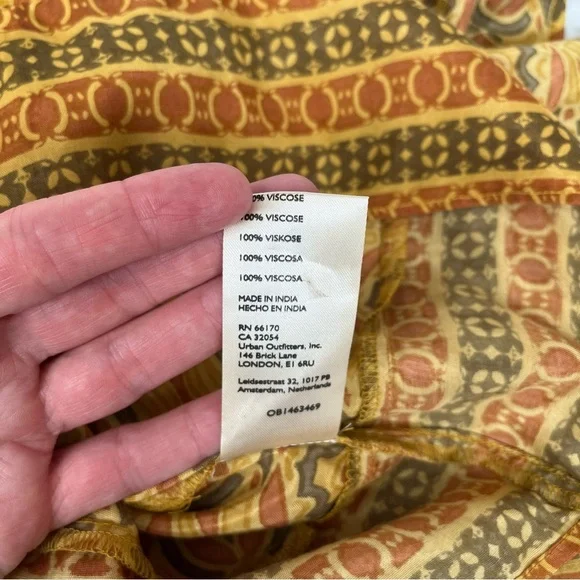 NWOT Free People REVOLVE Imogen Sarong Mini Skirt in Turmeric Made in India - Picture 6 of 10